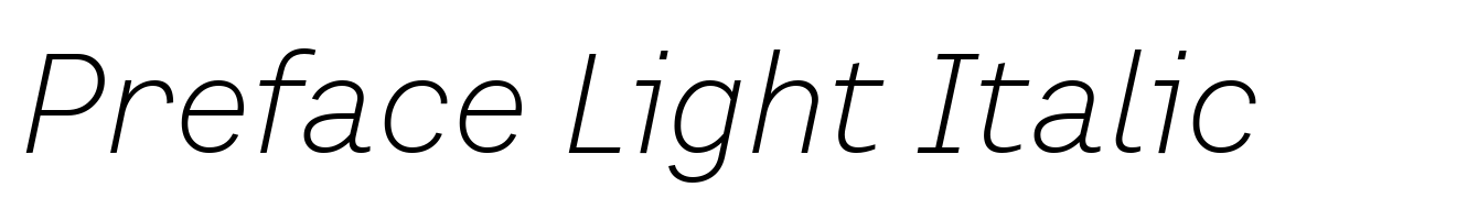 Preface Light Italic